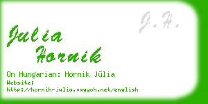 julia hornik business card